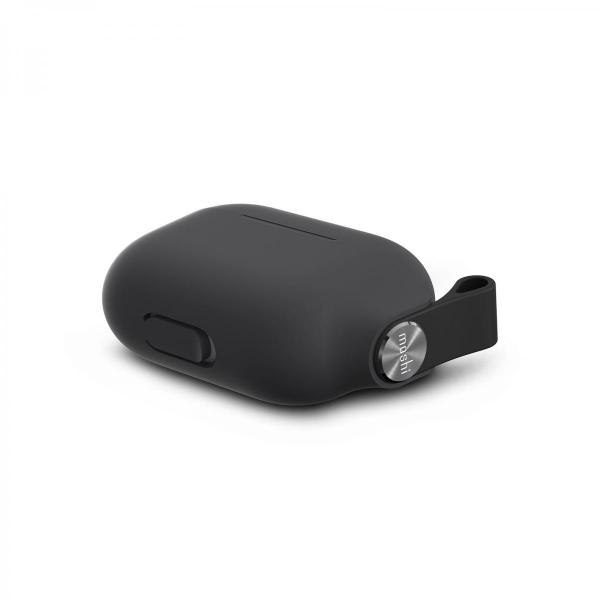 Moshi - Pebbo AirPods Pro (shadow black),moshi,pebbo,airpods,pro,(shadow,black)bolsa,com,revestimento,lintguard,que,evita,a,aderência,de,po,e,sujidade,permite,o,carregamento,wireless,e,visionamento,da,luz,led,inclui,fita,para,pulso