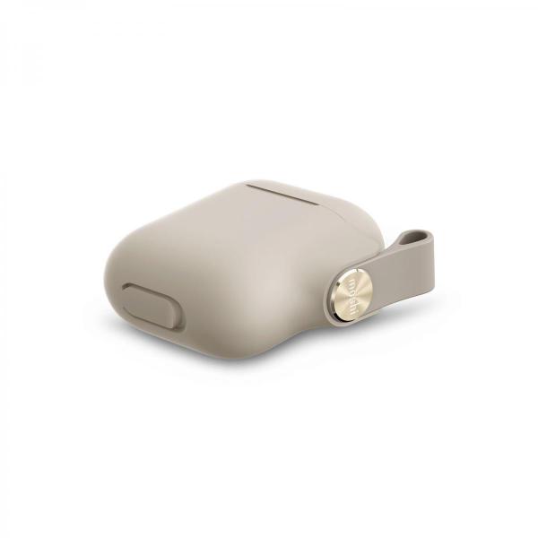 Moshi - Pebbo AirPods 2 (savanna beige) ,moshi,pebbo,airpods,2,(savanna,beige),bolsa,com,revestimento,lintguard,que,evita,a,aderência,de,po,e,sujidade,permite,o,carregamento,wireless,e,visionamento,da,luz,led,inclui,fita,para,pulso