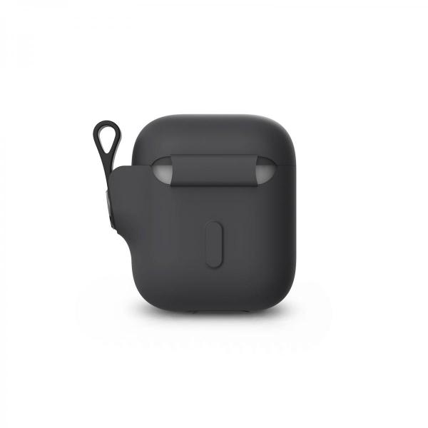 Moshi - Pebbo AirPods 2 (shadow black) ,moshi,pebbo,airpods,2,(shadow,black),bolsa,com,revestimento,lintguard,que,evita,a,aderência,de,po,e,sujidade,permite,o,carregamento,wireless,e,visionamento,da,luz,led,inclui,fita,para,pulso