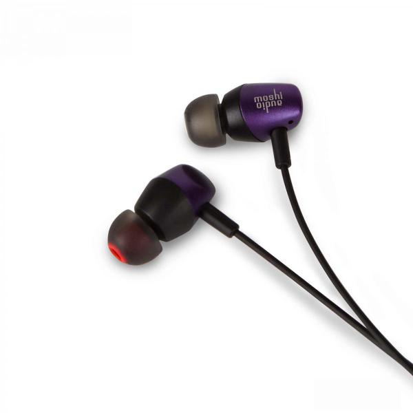 Moshi - Earphones Mythro (tyrian purple),moshi,earphones,mythro,(tyrian,purple)earphones,com,microfone,têm,drivers,dr8,neodymium,(15,hz21,khz,/,11db@1khz),e,revestimento,em,aluminio,anodizado,incluem,3,pares,de,earbuds,nos,tamanhos,s/m/l,e,