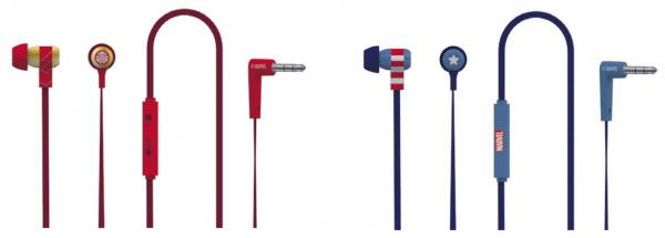 Tribe - Earphones Swing Marvel (iron man)         ,tribe,earphones,swing,marvel,(iron,man),earphones,com,microfone,e,botao,de,regulacao,de,volume,o,cabo,e,de,perfil,plano,flat