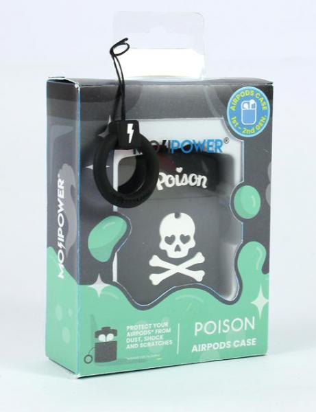 Mojipower - Bolsa para AirPods Poison,mojipower,bolsa,para,airpods,poisonbolsa,para,colocar,os,apple,airpods,tem,textura,aborrachada,e,dimensoes,48,x,65,x,26,cm