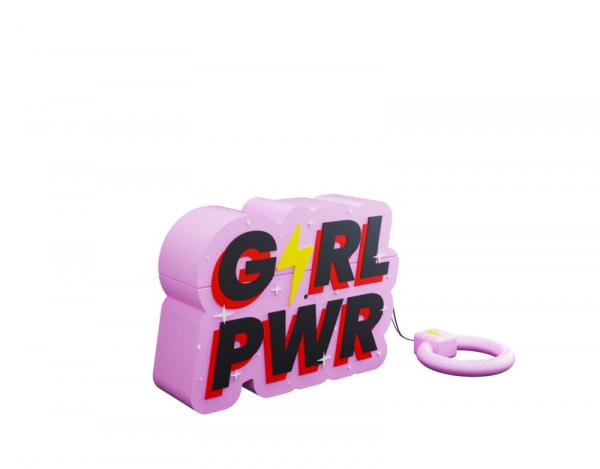 Mojipower - Bolsa para AirPods Pro Girl Power,mojipower,bolsa,para,airpods,pro,girl,powerbolsa,para,colocar,os,apple,airpods,pro,tem,textura,aborrachada