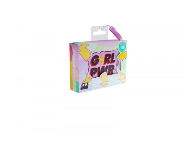 Mojipower - Bolsa para AirPods Pro Girl Power,mojipower,bolsa,para,airpods,pro,girl,powerbolsa,para,colocar,os,apple,airpods,pro,tem,textura,aborrachada