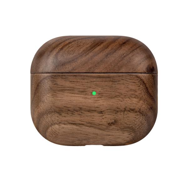 Woodcessories - Wood AirPods 3,woodcessories,wood,airpods,3capa,para,airpods,3,em,madeira,tem,orificios,para,colocar,fita,de,suspensao,(nao,incluida),suporta,carregamento,qi