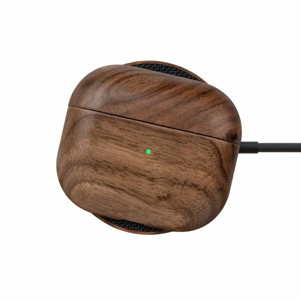 Woodcessories - Wood AirPods 3,woodcessories,wood,airpods,3capa,para,airpods,3,em,madeira,tem,orificios,para,colocar,fita,de,suspensao,(nao,incluida),suporta,carregamento,qi