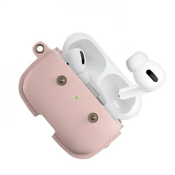 Woodcessories - AirCase Pro (rose)   ,woodcessories,aircase,pro,(rose),bolsa,em,cabedal,vegan,para,os,apple,airpods,pro,com,fita,de,suspensao,tambem,em,cabedal,a,fita,tem,comprimento,ajustavel