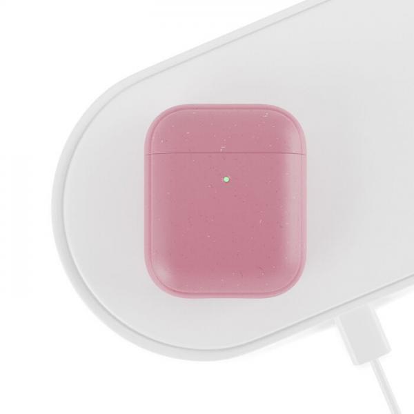 Woodcessories - Bio AirPods 1/2 (coral pink)  ,woodcessories,bio,airpods,1/2,(coral,pink),bolsa,para,airpods,fabricada,em,material,organico,a,base,de,palha,e,trigo,com,tratamento,antibacteriano,que,evita,em,999%,o,desenvolvimento,de,germes,permite