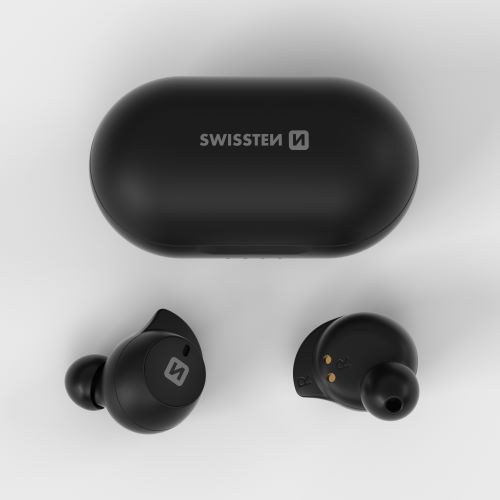 Swissten - Stonebuds (black),swissten,stonebuds,(black)earphones,bluetooth,v51,carregam,na,sua,bolsa,têm,autonomia,para,25,hrs,de,funcionamento,inclui,cabo,usb,para,ligacao,da,bolsa,a,um,carregador,ac,ou,computador,tem,tempo,de,