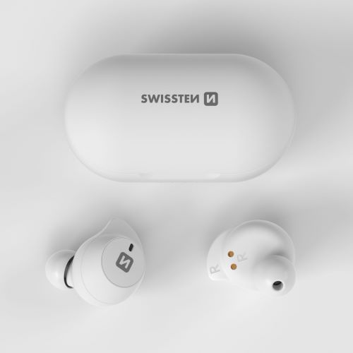 Swissten - Stonebuds (white)                 ,swissten,stonebuds,(white),earphones,bluetooth,v51,carregam,na,sua,bolsa,têm,autonomia,para,25,hrs,de,funcionamento,inclui,cabo,usb,para,ligacao,da,bolsa,a,um,carregador,ac,ou,computador,tem,tempo,de