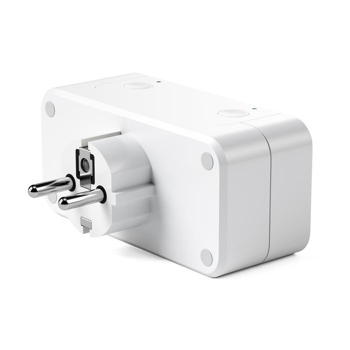 Satechi - Dual Smart Outlet (EU),satechi,dual,smart,outlet,(eu)ficha,ac,dupla,controlavel,por,apple,homekit,(em,equipamentos,ios,como,iphone,ipad,apple,watch,homepod),permite,medir,o,consumo,de,energia,ligar/desligar,os,equipamentos,