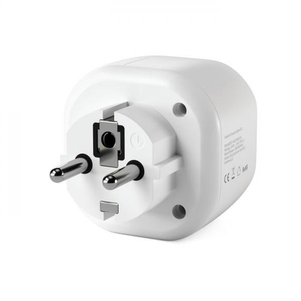 Satechi - Smart Outlet (EU),satechi,smart,outlet,(eu)ficha,ac,controlavel,por,apple,homekit,(em,equipamentos,ios,como,iphone,ipad,apple,watch,homepod),permite,medir,o,consumo,de,energia,ligar/desligar,os,equipamentos,nela,ligado