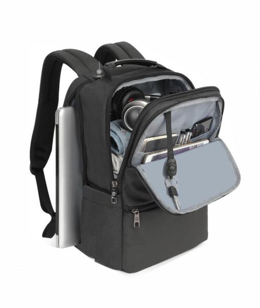 Swissten - Laptop Backpack 15.6 (black),swissten,laptop,backpack,156,(black)mochila,para,portateis,ate,156,tem,8,compartimentos/bolsos,diferentes,fita,trolley,bolso,para,cartao,orificio,para,fios,headphones,bolso,garrafa,fita,oculos,ficha,u