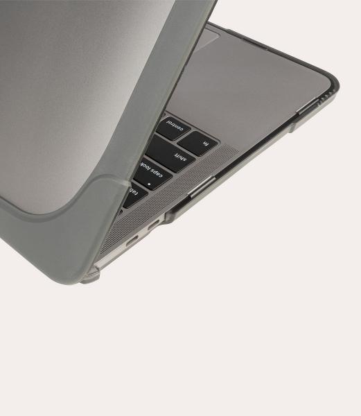 Tucano - Scocca MacBook Pro 13 v2020/2022 (grey),tucano,scocca,macbook,pro,13,v2121/2122,(grey)capa,transparente,com,bordo,em,tpu,antichoque,para,a,parte,superior,e,inferior,do,macbook,na,base,tem,2,pes,que,servem,de,stand,e,arrumam,dentro,da,capa