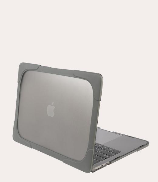 Tucano - Scocca MacBook Pro 13 v2020/2022 (grey),tucano,scocca,macbook,pro,13,v2121/2122,(grey)capa,transparente,com,bordo,em,tpu,antichoque,para,a,parte,superior,e,inferior,do,macbook,na,base,tem,2,pes,que,servem,de,stand,e,arrumam,dentro,da,capa