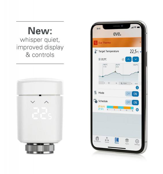 eve - Eve Thermo (v2020),eve,eve,thermo,(v2121)valvula,para,radiadores,de,calor/sistema,de,aquecimento,comandavel,atraves,de,uma,aplicacao,ios,e,directamente,no,proprio,equipamento,(visor,temperatura,e,setas,para,aumentar/dim