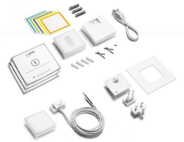 netatmo - Thermostat,netatmo,thermostatconjunto,de,termostato,e,gateway/modulo,de,ligacao,a,caldeira,de,um,sistema,de,aquecimento,central,o,termostato,e,controlavel,manualmente,ou,remotamente,por,wifi,por,um,mac/pc,ou,sma