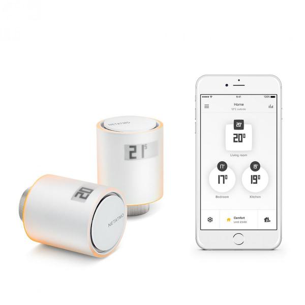 netatmo - Radiator Valves Starter Pack               ,netatmo,radiator,valves,starter,pack,conjunto,de,2,valvulas,para,radiadores,de,calor/sistemas,de,aquecimento,e,gateway/relay,(dispensa,a,instalacao,do,thermostat),ideal,para,quem,tem,um,sistema,de,aqu