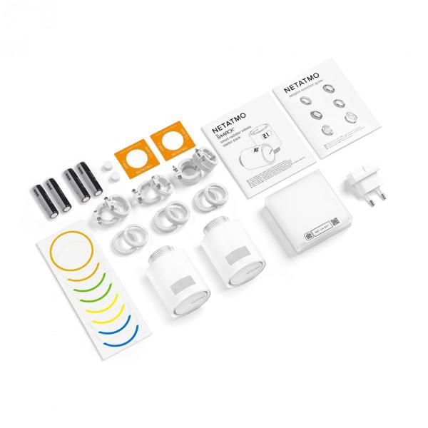 netatmo - Radiator Valves Starter Pack               ,netatmo,radiator,valves,starter,pack,conjunto,de,2,valvulas,para,radiadores,de,calor/sistemas,de,aquecimento,e,gateway/relay,(dispensa,a,instalacao,do,thermostat),ideal,para,quem,tem,um,sistema,de,aqu