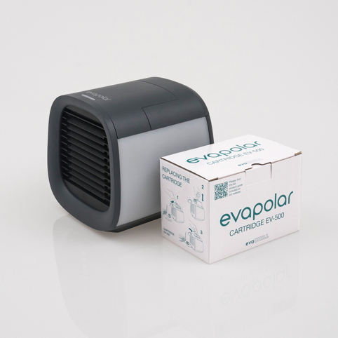 evapolar - Arrefecedor ar evaCHILL (grey)            ,evapolar,arrefecedor,ar,evachill,(grey),aparelho,portatil,para,refrigerar,o,ar,ambiente,usa,agua,de,um,tanque,interior,e,uma,cartridge,com,nanofibras,de,basalto,para,arrefecer,humidificar,e,purificar,