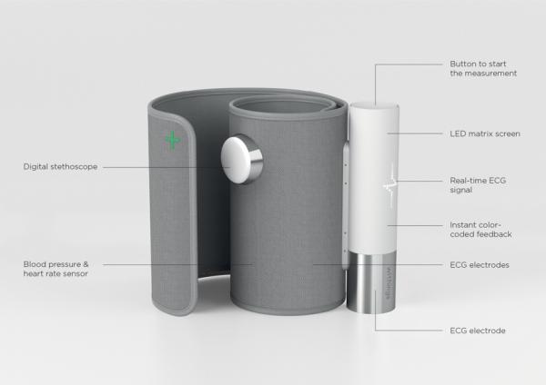 Withings - BPM Core,withings,bpm,coreaparelho,medidor,de,tensao,arterial,faz,tambem,electrocardiograma,É,compativel,com,ios,e,android,quando,colocado,perto,do,peito,tem,um,estetoscopio,digital,que,mede,as,frequências,d