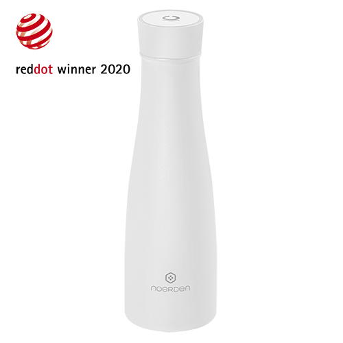 Noerden - Liz Smart Bottle 480 ml (white),noerden,liz,smart,bottle,481,ml,(white)garrafa,termo,inteligente,em,aco,tem,uma,luz,uvc,que,ao,acender,durante,5,minutos,mata,999%,das,baterias,e,virus,mantem,as,bebidas,quentes,durante,12,hr,ou,frias