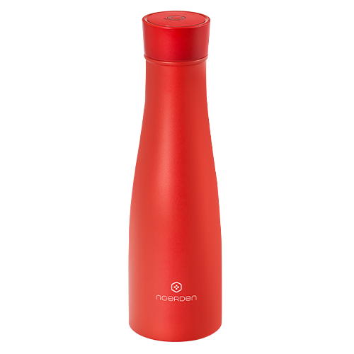 Noerden - Liz Smart Bottle 480 ml (red),noerden,liz,smart,bottle,481,ml,(red)garrafa,termo,inteligente,em,aco,tem,uma,luz,uvc,que,ao,acender,durante,5,minutos,mata,999%,das,baterias,e,virus,mantem,as,bebidas,quentes,durante,12,hr,ou,frias,d