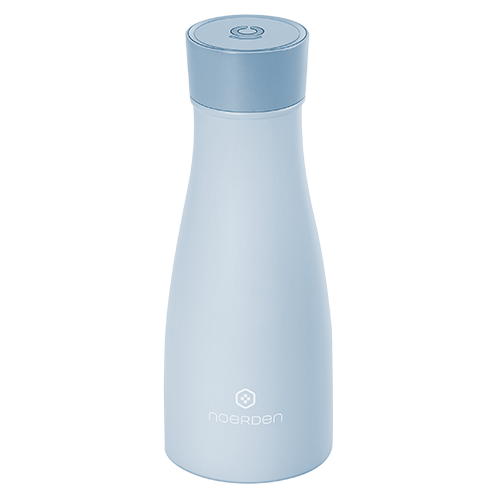 Noerden - Liz Smart Bottle 350 ml (blue),noerden,liz,smart,bottle,351,ml,(blue)garrafa,termo,inteligente,em,aco,tem,uma,luz,uvc,que,ao,acender,durante,5,minutos,mata,999%,das,baterias,e,virus,mantem,as,bebidas,quentes,durante,12,hr,ou,frias,