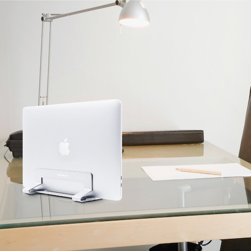 Macally - Vertical Stand (silver),macally,vertical,stand,(silver)stand,vertical,em,aluminio,para,macbook,macbook,air,macbook,pro,ou,qualquer,outro,notebook,com,16,cm,a,3,cm,de,espessura,o,portatil,fica,fechado,na,vertical,e,com,todas,