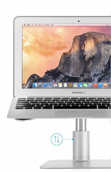 twelve south - HiRise for MacBook,twelve,south,hirise,for,macbookstand,metalico,ajustavel,em,altura,ate,15,cm,que,eleva,um,portatil,a,uma,posicao,mais,ergonomica,melhorando,tambem,a,sua,ventilacao,recomendase,o,uso,de,um,teclado,e,rat