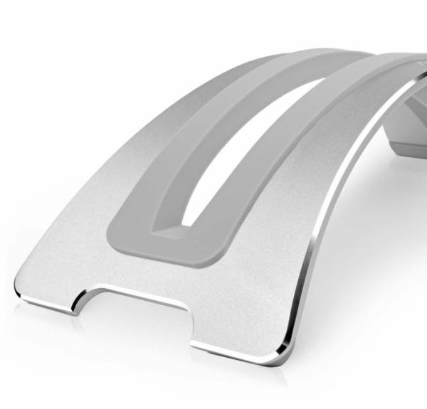 twelve south - BookArc for MacBook (silver)      ,twelve,south,bookarc,for,macbook,(silver),stand,em,aco,para,pousar,na,vertical,um,macbook,liberta,espaco,na,secretaria,usa,uma,fraccao,de,espaco,comparativamente,a,ter,o,portatil,pousado,normalmente,a