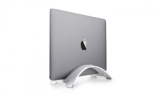 twelve south - BookArc for MacBook (silver)      ,twelve,south,bookarc,for,macbook,(silver),stand,em,aco,para,pousar,na,vertical,um,macbook,liberta,espaco,na,secretaria,usa,uma,fraccao,de,espaco,comparativamente,a,ter,o,portatil,pousado,normalmente,a