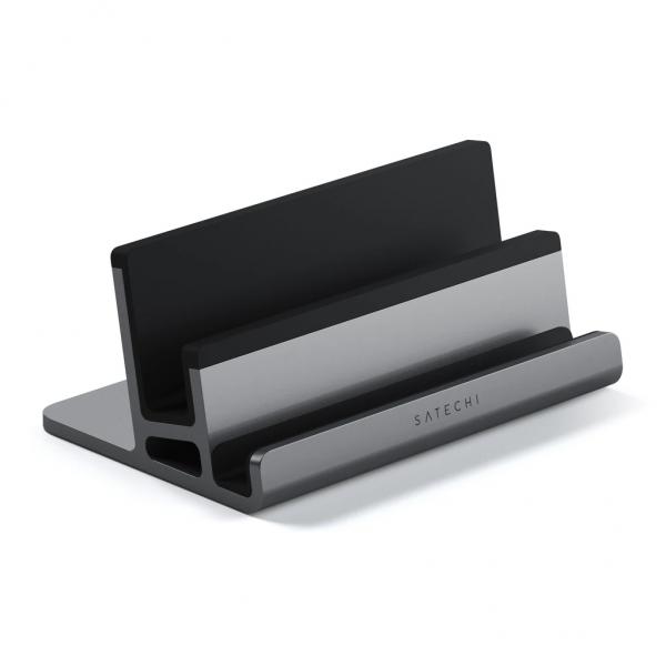 Satechi - Dual Vertical Laptop Stand,satechi,dual,vertical,laptop,standstand,para,arrumar,na,vertical,2,equipamentos,em,simultaneo,tablets,portateis,ou,ainda,smartphones,tem,partes,revestidas,a,silicone,nos,pontos,de,apoio,para,proteger,