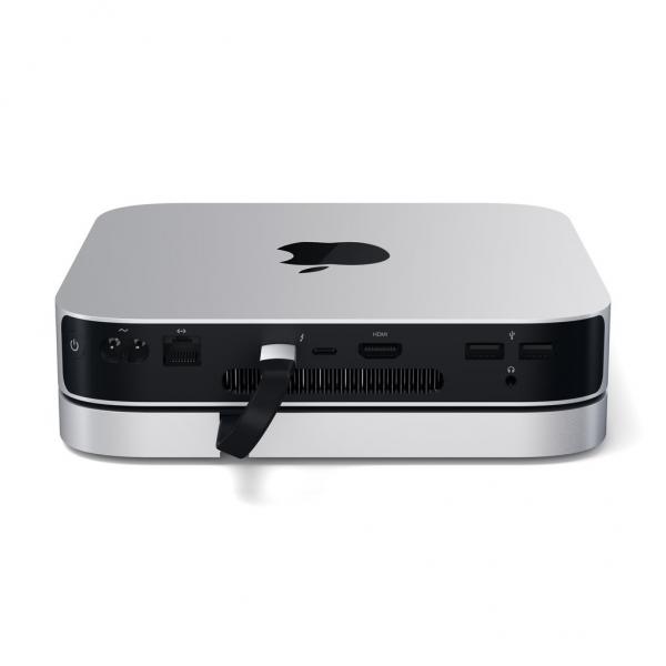 Satechi - Aluminum Stand & Hub for Mac Mini (silver),satechi,aluminum,stand,&,hub,for,mac,mini,(silver)stand,que,liga,por,porta,usbc,a,um,mac,mini,e,que,e,tambem,um,hub,proporciona,na,parte,frontal,1x,porta,usbc,3x,usb,1x,cartao,micro/sd,1x,35mm,minijac