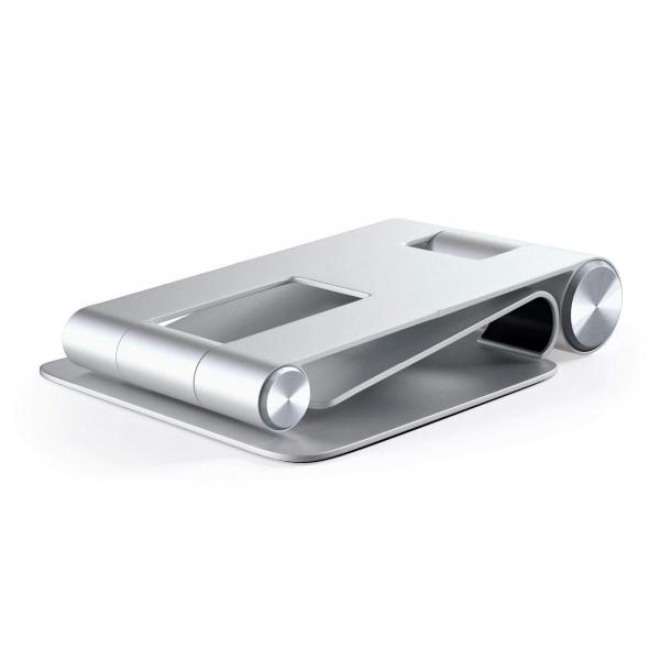 Satechi - R1 Mobile Foldable Stand (silver),satechi,r1,mobile,foldable,stand,(silver)stand,em,aluminio,para,tablets,e,outros,equipamentos,permite,diferentes,inclinacoes,dobra,e,fica,em,formato,plano,para,maior,portabilidade,a,parte,da,armacao,o