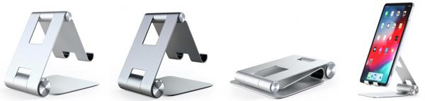 Satechi - R1 Mobile Foldable Stand (silver),satechi,r1,mobile,foldable,stand,(silver)stand,em,aluminio,para,tablets,e,outros,equipamentos,permite,diferentes,inclinacoes,dobra,e,fica,em,formato,plano,para,maior,portabilidade,a,parte,da,armacao,o