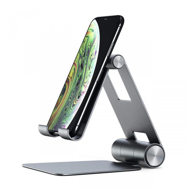 Satechi - R1 Mobile Foldable Stand (space grey),satechi,r1,mobile,foldable,stand,(space,grey)stand,em,aluminio,para,tablets,e,outros,equipamentos,permite,diferentes,inclinacoes,dobra,e,fica,em,formato,plano,para,maior,portabilidade,a,parte,da,armac