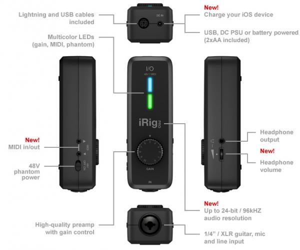 IK Multimedia - Interface iRig PRO I/O,ik,multimedia,interface,irig,pro,i/ointerface,audio,e,midi,ultracompacta,para,gravar,som,a,24,bits,@,96,khz