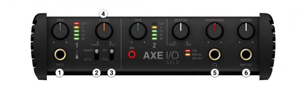 IK Multimedia - Interface AXE I/O Solo,ik,multimedia,interface,axe,i/o,solointerface,audio,2in,/,3out,desenvolvida,para,gravar,som,de,guitarras,grava,som,a,24,bit,e,192,khz,tem,um,selector,para,activo/passivo,canal,pure/jfet,e,um,circuito,