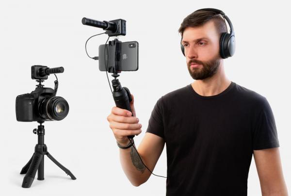 IK Multimedia - Microfone iRig Mic Video Bundle ,ik,multimedia,microfone,irig,mic,video,bundle,bundle,composto,pelo,microfone,irig,mic,video,e,pelo,bastao/tripe,iklip,grip,pro