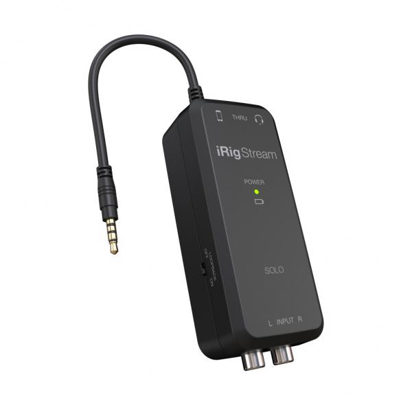 IK Multimedia - Interface iRig Stream Solo,ik,multimedia,interface,irig,stream,solointerface,audio,para,iphone,ipad,e,android,permite,conectar,ate,3,fontes,distintas,e,misturar,tudo,num,som,optimizado,para,streaming,tem,minijack,para,ligacao,a