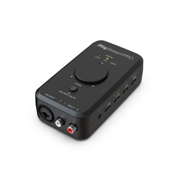 IK Multimedia - Interface iRig Stream Pro,ik,multimedia,interface,irig,stream,prointerface,para,fazer,streaming,de,audio,a,24,bits/96,khz,para,iphone,ipad,android,ou,mac/pc,tem,2,fichas,rca,input,minijack,1/8,para,headphones,xlr,para,microfon