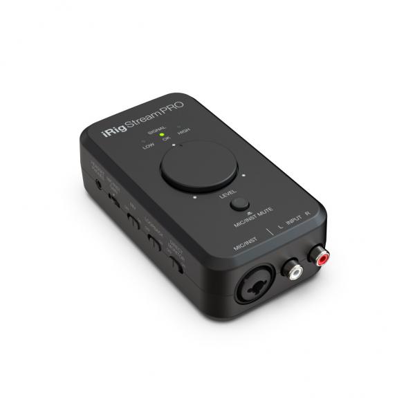 IK Multimedia - Interface iRig Stream Pro,ik,multimedia,interface,irig,stream,prointerface,para,fazer,streaming,de,audio,a,24,bits/96,khz,para,iphone,ipad,android,ou,mac/pc,tem,2,fichas,rca,input,minijack,1/8,para,headphones,xlr,para,microfon