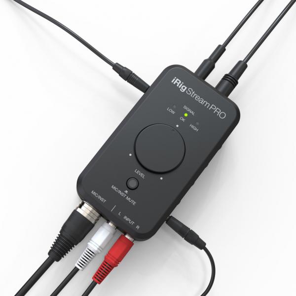 IK Multimedia - Interface iRig Stream Pro,ik,multimedia,interface,irig,stream,prointerface,para,fazer,streaming,de,audio,a,24,bits/96,khz,para,iphone,ipad,android,ou,mac/pc,tem,2,fichas,rca,input,minijack,1/8,para,headphones,xlr,para,microfon