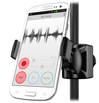 IK Multimedia - iKlip Xpand Mini ,ik,multimedia,iklip,xpand,mini,armacao,para,colocar,um,smartphone,ou,tablet,ate,6,num,pedestal,de,microfone,angulo,de,visualizacao,e,orientacao,ajustaveis,compativel,com,todos,os,modelos,de,iphone,e,i