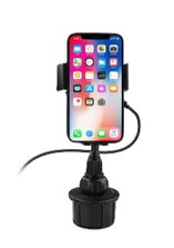 Macally - Car Cup Phone Mount w/ Qi Charger (10W),macally,car,cup,phone,mount,w/,qi,charger,(11w)suporte,para,smartphones/iphone,de,54,mm,a,121,mm,de,largura,encaixa,nos,dispositivos,para,garrafas,existentes,em,alguns,carros,a,base,e,regulavel,e,tem,