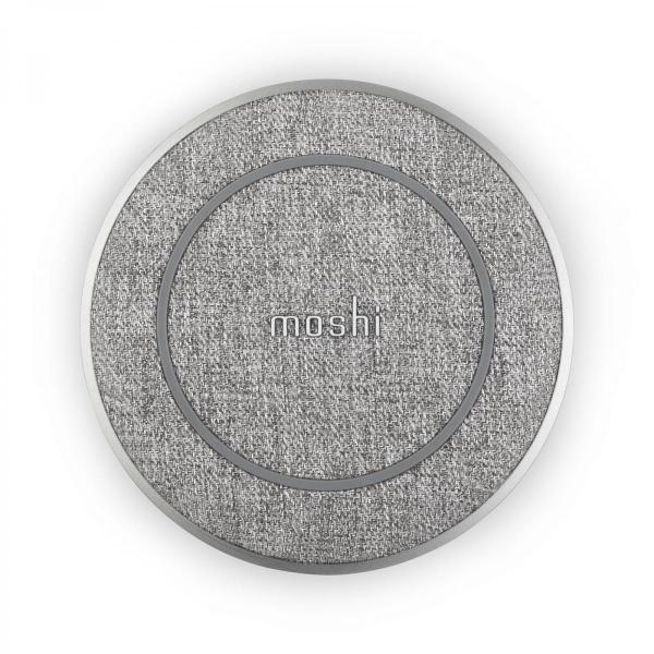 Moshi - Otto Q Wireless Charging Pad (nordic grey),moshi,otto,q,wireless,charging,pad,(nordic,grey)carregador,qi,ate,15w,com,acabamento,em,tecido,e,anel,antideslizante,carrega,equipamentos,com,capas,com,ate,5mm,de,espessura,suporta,os,standard,de,carr