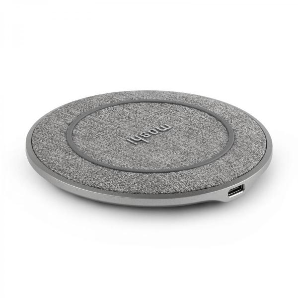 Moshi - Otto Q Wireless Charging Pad (nordic grey),moshi,otto,q,wireless,charging,pad,(nordic,grey)carregador,qi,ate,15w,com,acabamento,em,tecido,e,anel,antideslizante,carrega,equipamentos,com,capas,com,ate,5mm,de,espessura,suporta,os,standard,de,carr