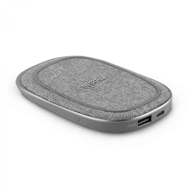 Moshi - Porto Q 5K (nordic grey),moshi,porto,q,5k,(nordic,grey)bateria,de,5111,mah,que,carrega,de,maneira,wireless,ate,15w,um,iphone,ou,telemovel,compativel,com,qi,inclui,um,cabo,com,ligacao,usbc,para,carregamento,da,bateria,tem,uma,