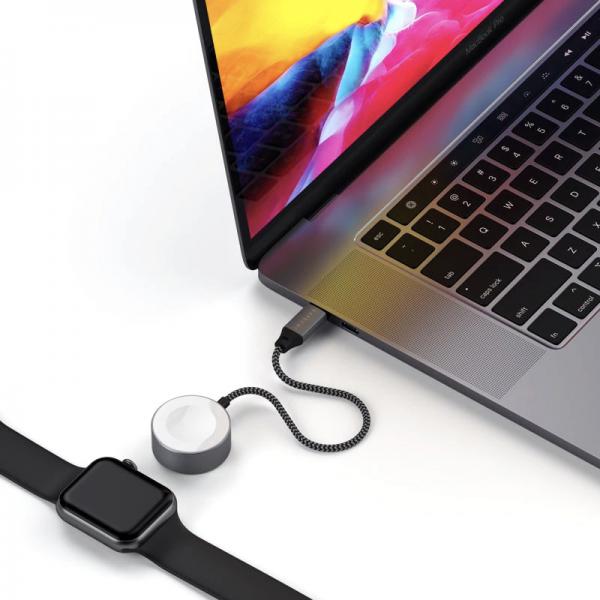 Satechi - USB-C Magnetic Charging Cable for Apple Watch,satechi,usbc,magnetic,charging,cable,for,apple,watchcabo,com,disco,de,carregamento,magnetico,para,apple,watch,e,ligacao,usbc,tem,17,cm,de,comprimento